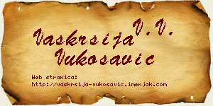 Vaskrsija Vukosavić vizit kartica